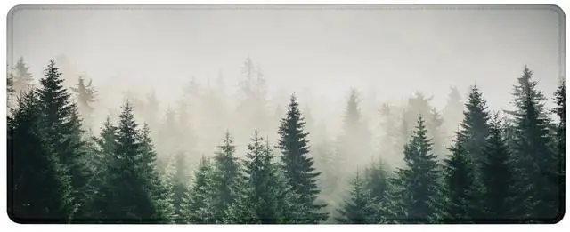 Alt view image 7 of 7 - Gaming Mouse Pad with Anti-Slip Rubber Base, Extended Large Computer Mouse Mat with Stitched Edges, Long XL Anime Mousepad for Laptop and Keyboard, 31.5 x 11.8 inch (Forest Tree)