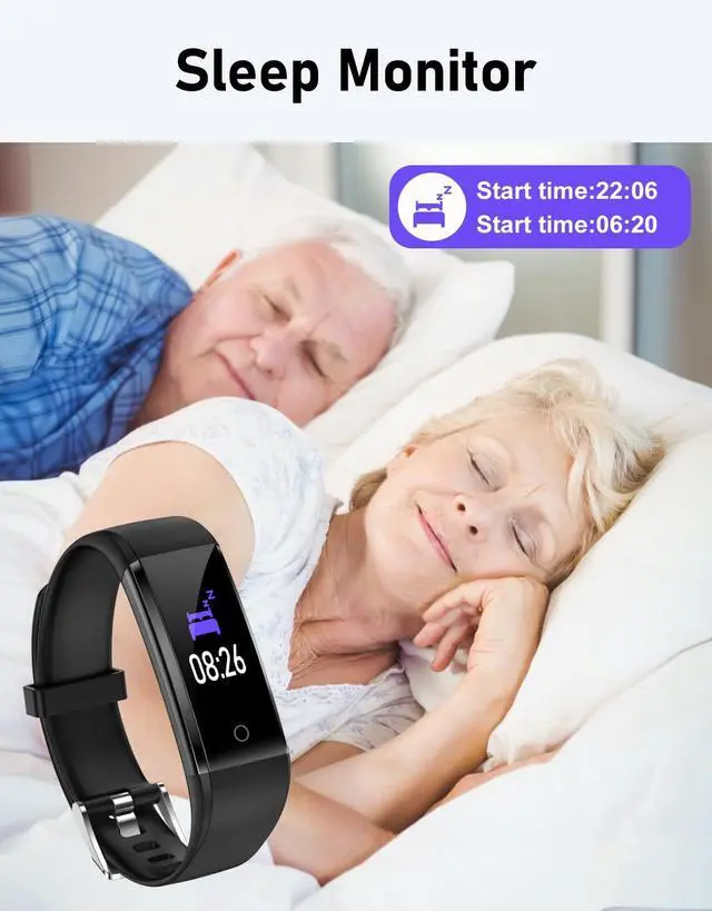 Alt view image 3 of 6 - No Bluetooth Pedometer Watch Fitness Tracker No Phone Needed, Step Counter Calories/Sleep Tracker for Walking Running for Men Women Waterproof (Black)