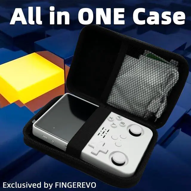 Alt view image 6 of 7 - R36S Handheld Game Console 3.5-in 640*480 IPS OCA Screen 3200mAh Opensource System RK3326 Pure White