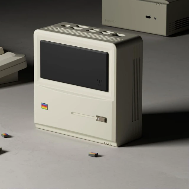 Alt view image 3 of 6 - AYANEO AM01 Retro Mini PC, AMD Ryzen 7 5825U, Barebone Mini Desktop Computer Without RAM/SSD/OS, Retro Design, 4K Output, WiFi 6, Dual HDMI/DP, Compact Mini Computer for Gaming & Office