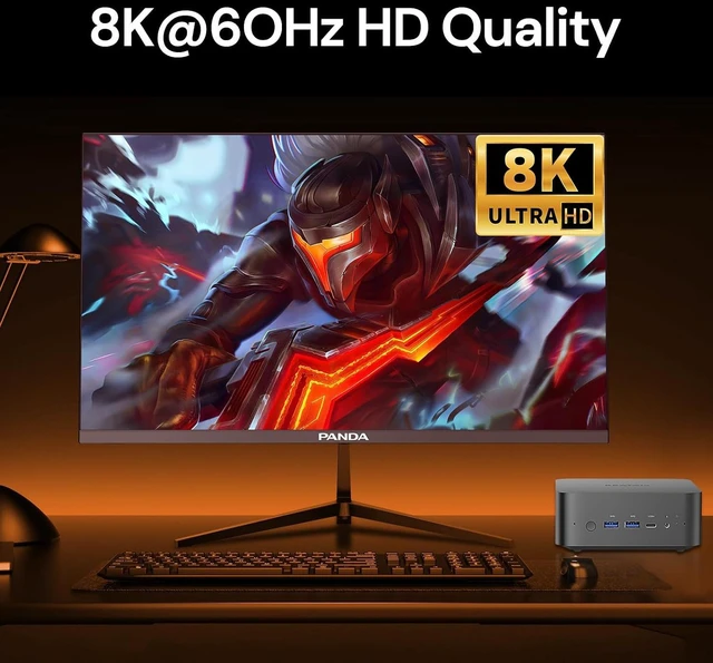 Alt view image 7 of 7 - AI Oculink Mini Barebone PC AMD Ryzen 7 255 (8C/16T Upgraded 8745HS) Radeon 780M NO SSD & NO RAM & NO OS 8K Quad-Screen Display Desktop Gaming Mini Computers WiFi 7 BT:5.4 Built-in Speaker