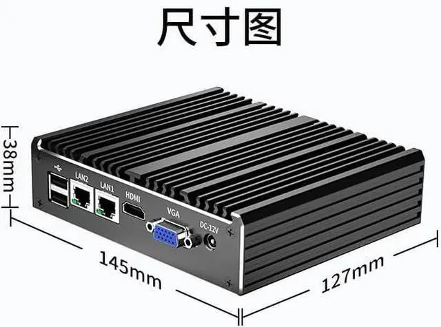 Alt view image 2 of 4 - Fanless Mini PC, Industrial PC, Mini Computer Dual Core N2840, 4K HD+VGA, 2Gigabit Ethernet, USB, Mini Desktop PC 2 RS232 COM, WiFi/Win10/Linux, NO RAM NO SSD (NO RAM NO SSD)
