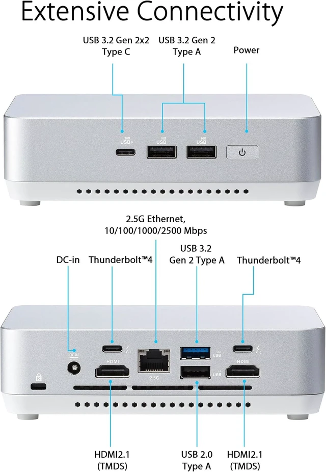 Alt view image 2 of 7 - NUC 14 Pro+ NUC14RVSU7 Mini Desktop Computer/Mini PC/HTPC 14th Gen. Intel Core Ultra 7 Processor 155H,Intel Arc Graphics,Barebone System,NO RAM,SSD,OS
