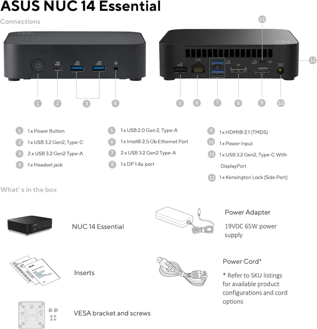 Alt view image 2 of 5 - WEELIAO NUC 14 Pro N150 Mini PC/Mini Desktop Computer//HTPC NUC14MNK150 14th Gen. Intel Twin Lake N150,Intel UHD Graphics (N97)8GB RAM256GB SSDWindows11 Pro