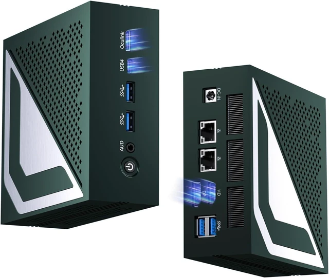 Main image of Mini PC, Desktop Computer with 14th Gen Core Ultra U9-185H up to 5.1 GHz, Win-11 Pro, 16G DDR5, 1T M.2 PCIE4.0 SSD, Dual 2.5G LAN, DP/HD2.1/USB4.0, 8K/4K@60Hz, WiFi7/BT5.4, Oculink, Green