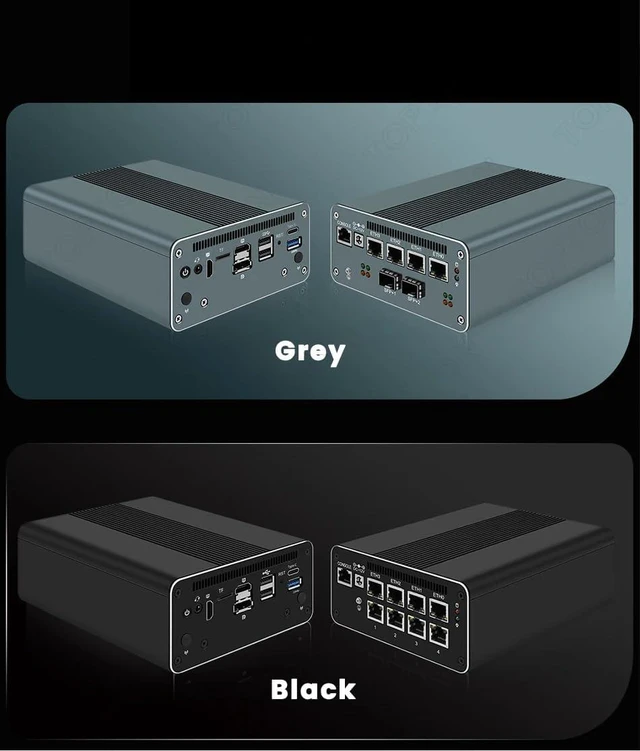 Alt view image 4 of 7 - Firewall Appliance Mini PC, Intel i5-1240P Quad Core 10G*2 4xIntel I226 2.5G Ethernet VPN Soft Routing,2*USB3.2 1*TF Slot 2*SATA 1*M.2 NVMe x4 8/16/32/64GB DDR5 M.2 Nvme (NO RAM NO SSD)