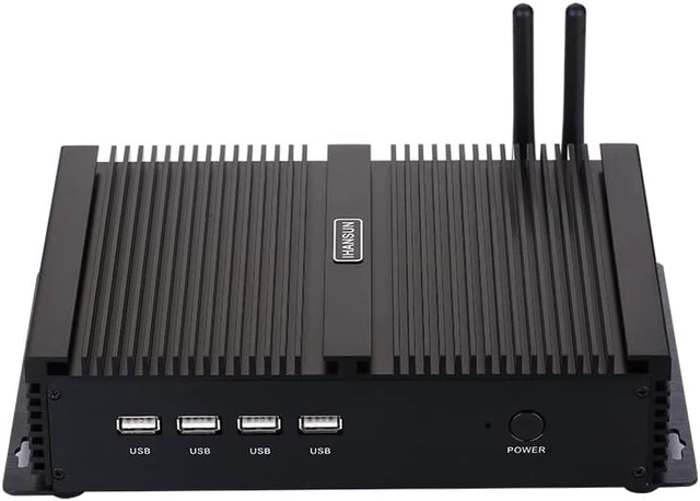 Alt view image 2 of 4 - Fanless Industrial PC, Mini Computer, Celeron 1037U, IM02, VGA, HDMI, 2 x LAN, 4 x COM, 4 x USB2.0, 4 x USB3.0, 8G RAM, 512G SSD