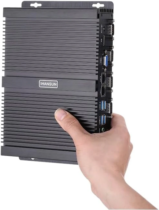 Alt view image 4 of 4 - Fanless Industrial PC, Mini Computer, Celeron 1037U, IM02, VGA, HDMI, 2 x LAN, 4 x COM, 4 x USB2.0, 4 x USB3.0, 8G RAM, 512G SSD