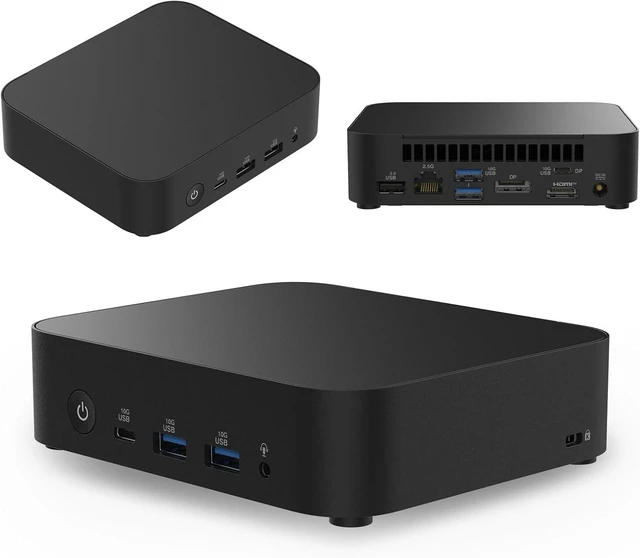 Alt view image 6 of 7 - Cutesliving NUC 14 Elite Mini PC Compatible with Intel N97 Quad-Core, 16GB DDR5 RAM, 4K Triple Display, Wi-Fi 6E, Compact 0.56L Design for Office/Digital Signage/Embedded Use(Barebone No RAM/SSD/OS)