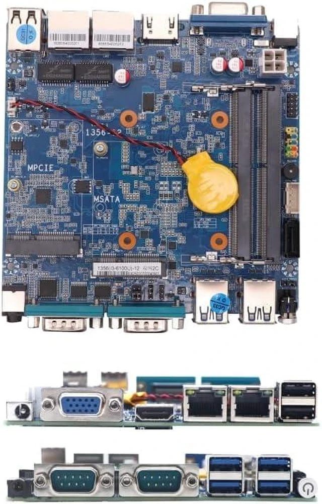 Main image of Fanless Firewall Appliance Mini PC,Intel Core i3-6100U,2 Cores and 4 Threads,on-Board 2*Intel Realtek RTL8111H Gigabit Card,Support 2*DDR4,2*COM,1*VGA and 1*HDMI Interface (NO RAM NO SSD)