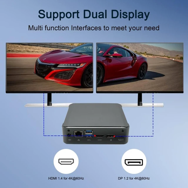 Alt view image 5 of 5 - Office PC Windows 11 Fast Small Desktop, Intel i7-Quad Core Light Gaming Office Work Home Streaming Tiny Computer 4K (16G RAM 256G SSD i7-8565U)