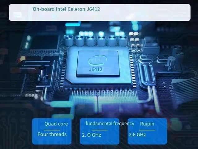 Alt view image 2 of 3 - Firewall Appliance Mini PC,Intel Celeron J6412 4 cores and 4 Threads,4*lntel i225-V 2.5G Ethernet,Support 1*DDR4 3200MHz Memory Slot, up to 32GB,Industrial Desktop Computer (NO RAM NO SSD)