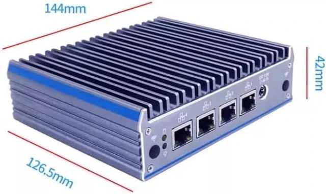 Main image of Firewall Appliance Mini PC,Intel Celeron J4125 4 cores and 4 Threads,4xIntel 1000M Ethernet,Support 1*DDR4 2400MHz Memory Slot, up to 8GB,Industrial Desktop Computer (NO RAM NO SSD)