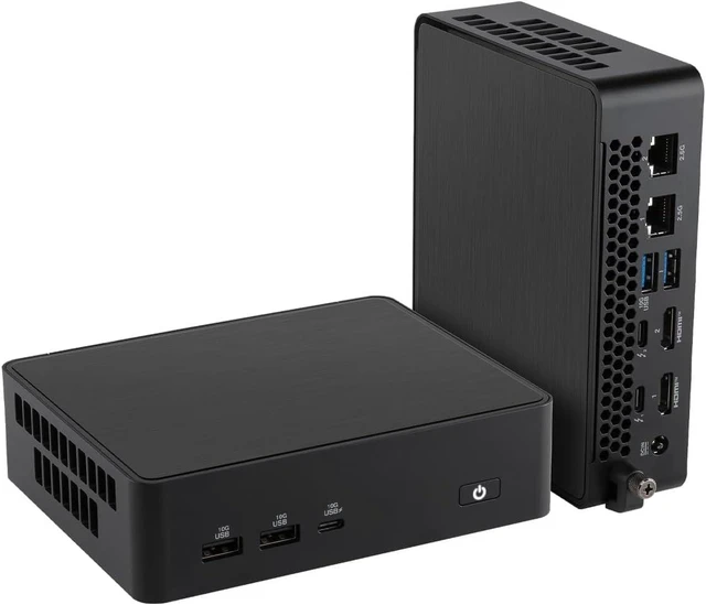 Main image of NUC16 PRO AI Mini PC RNUC16GDKU5 Intel Core Ultra5 325,Intel Arc Graphics,Dual M.2 PCIe SSD,Dual 2.5G LAN,Blutooth 6,Wi-Fi 7,Black,for Business & Content Creation(Barebone,NO RAM&SSD&OS)