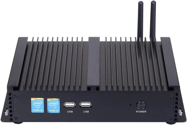 Alt view image 3 of 4 - Fanless Industrial PC, Mini Computer, Celeron 2955U 2957U, IM03, AC VGA, HDMI, LAN, 2 x COM RS232, 6 x USB2.0, 0 RAM, 0 Storage, Barebone No System