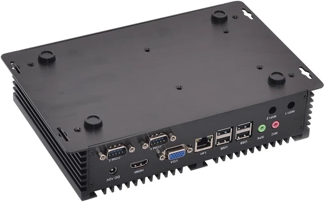 Alt view image 4 of 4 - Fanless Industrial PC, Mini Computer, Celeron 2955U 2957U, IM03, AC VGA, HDMI, LAN, 2 x COM RS232, 6 x USB2.0, 0 RAM, 0 Storage, Barebone No System
