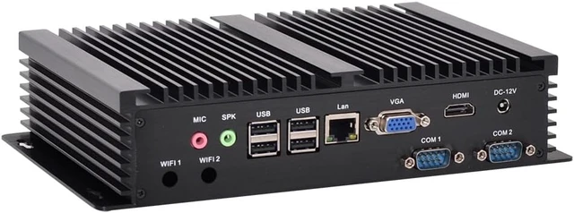 Alt view image 2 of 4 - Fanless Industrial PC, Mini Computer, Celeron 2955U 2957U, IM03, AC VGA, HDMI, LAN, 2 x COM RS232, 6 x USB2.0, 0 RAM, 0 Storage, Barebone No System