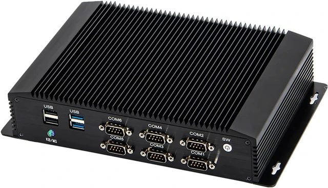Main image of Industrial PC, Fanless Mini Computer, 4G, WOL, Watchdog Supported, Core I5 7267U 7287U 7300U, IM06, 2 x LAN, GPIO, 6 x COM, 16G RAM, 512G SSD, 1TB HDD