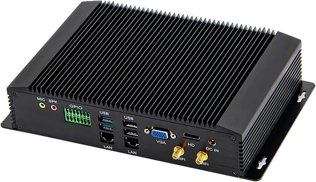 Alt view image 3 of 5 - Industrial PC, Fanless Mini Computer, 4G, WOL, Watchdog Supported, Core I5 7267U 7287U 7300U, IM06, 2 x LAN, GPIO, 6 x COM, 16G RAM, 512G SSD, 1TB HDD