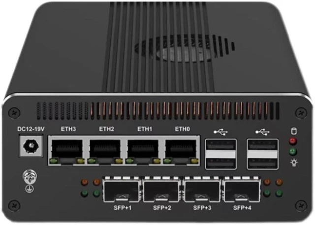 Main image of Firewall Appliance Mini PC, Ultra 7 155H 4 * 10G 4xIntel I226 2.5G Soft Routing,2*DDR5 5600MHz (Compatible with 4800/5200MHz),1*M.2 NVMe PCle 4.0×4 Signal Mini PC (NO RAM NO SSD)