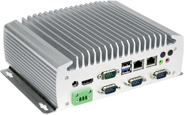 Alt view image 3 of 4 - Fanless Industrial Computer, IPC, Mini PC, Celeron J1900, IX09, 6 x COM, 2 x I211 LAN, HDMI, 3 PIN Phoenix, SIM Slot, WDT Reset, 8G RAM, 512G SSD