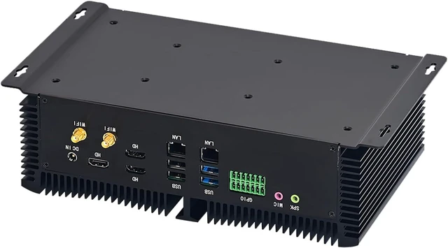 Alt view image 3 of 4 - Fanless Industrial Computer, IPC, Mini PC, I7 10870H 10875H 10850H, IM11, 6 x COM, PS/2, 4 x USB3, 4 x USB2.0, GPIO, 2 x LAN, 3 x HDMI, 16G RAM 128G SSD 1TB HDD