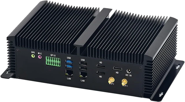 Alt view image 2 of 4 - Fanless Industrial Computer, IPC, Mini PC, I7 10870H 10875H 10850H, IM11, 6 x COM, PS/2, 4 x USB3, 4 x USB2.0, GPIO, 2 x LAN, 3 x HDMI, 16G RAM 128G SSD 1TB HDD