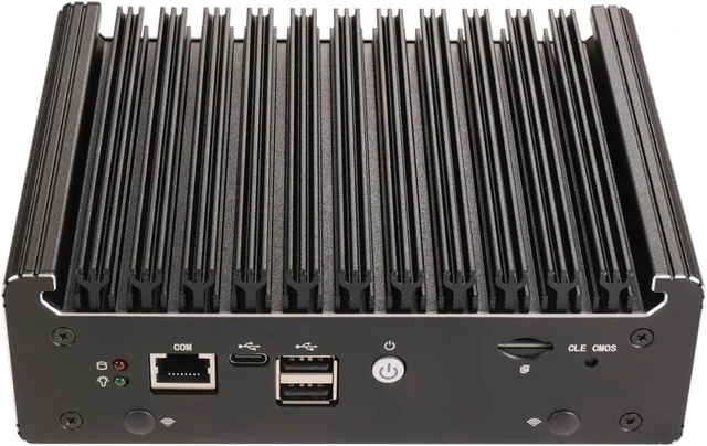 Alt view image 2 of 7 - Micro Firewall Appliance, Mini PC, OPNsense, VPN, Router PC, Pentium Gold 6405U, RS52, 4 x 2.5GbE I226-V LAN, HDMI, DP, SIM Slot, Type-C, 32G RAM, 128G SSD
