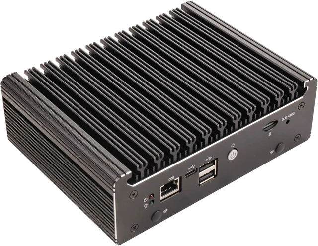 Alt view image 3 of 7 - Micro Firewall Appliance, Mini PC, OPNsense, VPN, Router PC, Pentium Gold 6405U, RS52, 4 x 2.5GbE I226-V LAN, HDMI, DP, SIM Slot, Type-C, 32G RAM, 128G SSD
