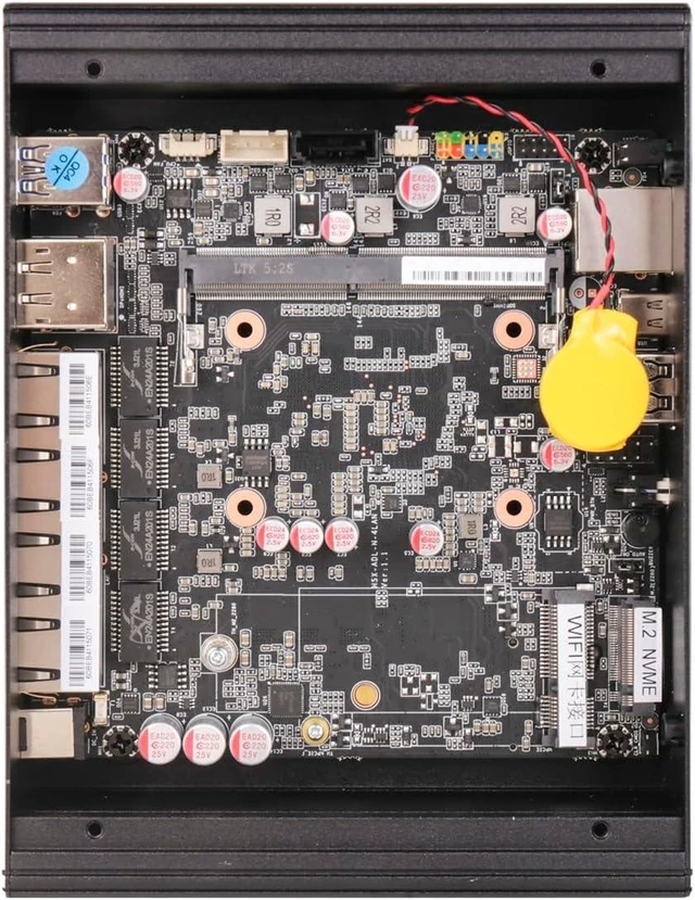 Alt view image 7 of 7 - Micro Firewall Appliance, Mini PC, OPNsense, VPN, Router PC, Pentium Gold 6405U, RS52, 4 x 2.5GbE I226-V LAN, HDMI, DP, SIM Slot, Type-C, 32G RAM, 128G SSD