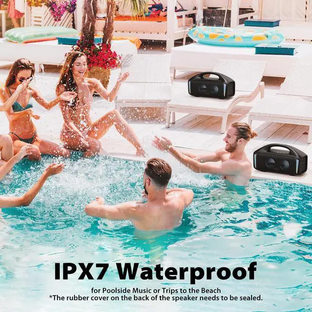 Alt view image 2 of 7 - Tribit StormBox Blast Portable Bluetooth Speaker, (140W Peak) 90W Loud Stereo Sound with 30H Playtime, IPX7 Waterproof, LED Light, Wireless, XBass, BT5.3, TWS, Custom EQ, Party/Outdoor/Camping/Beach