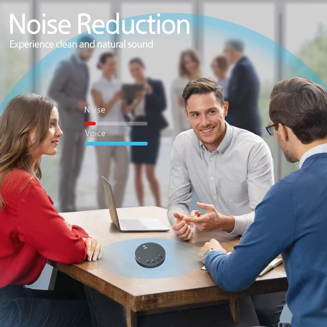 Alt view image 2 of 5 - Bluetooth Conference Speaker & Microphone, 360° Voice Pickup with Noise Cancellation for Small Meetings & Home Office