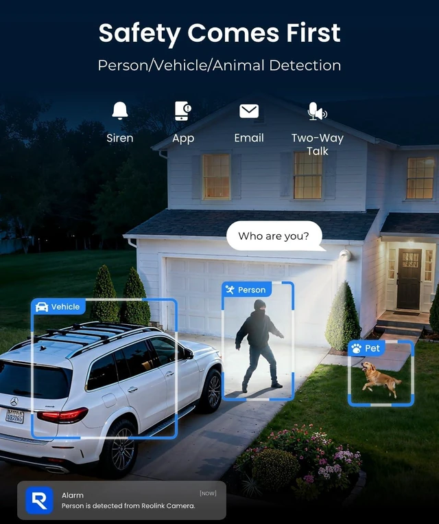 Alt view image 5 of 7 - CX820 PoE Security Camera ColorX 4K UHD True Color Night Vision
