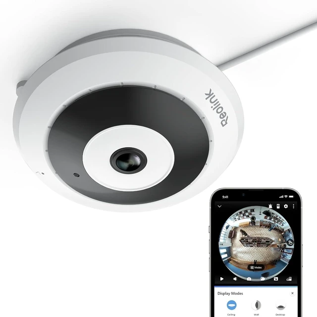 Main image of 2K+ 6MP WiFi Security Fisheye Camera, 360° Panorama, 2.4/5GHz WiFi