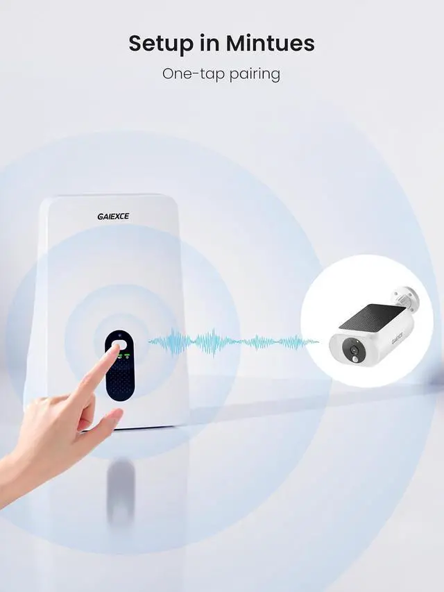 Alt view image 5 of 7 - Solar Security Cameras Wireless Outdoor 4 Cam Kit Expadable to 10H, No Subscription Cameras for Home Security System, 64G Local Storage, 2.4G &5G WiFi, 2K Color Night Vision Two-Way Audio IP66