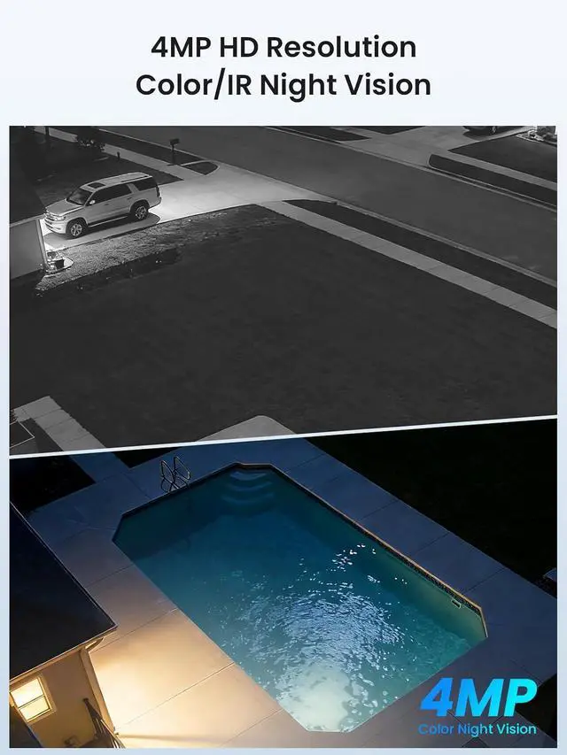 Alt view image 6 of 7 - Solar Security Cameras Wireless Outdoor 4 Cam Kit Expadable to 10H, No Subscription Cameras for Home Security System, 64G Local Storage, 2.4G &5G WiFi, 2K Color Night Vision Two-Way Audio IP66