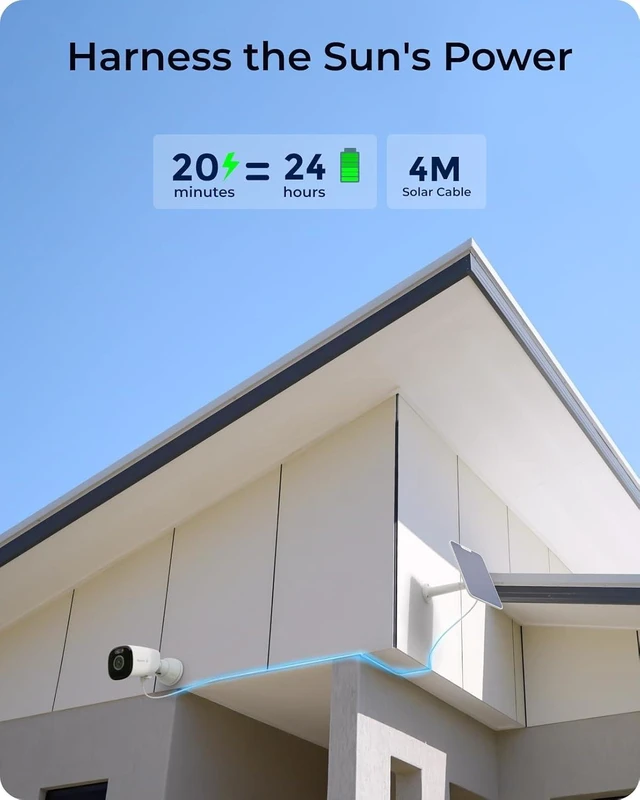 Alt view image 3 of 7 - 4K Solar Security Camera Wireless Outdoor, 2.4/5GHz WiFi, 4-Cam Kit