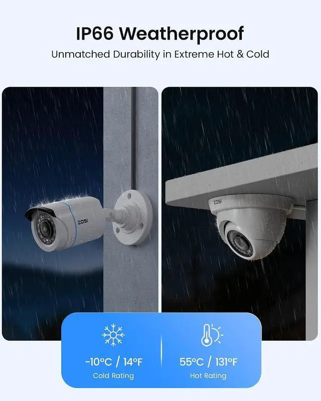 Alt view image 4 of 7 - ZOSI H.265+ 1080p Home Security Camera System Indoor Outdoor, 5MP Lite CCTV DVR 8 Channel, 8 x 1080p Weatherproof Surveillance Bullet Dome Camera, Remote Access, Human Vehicle Detect (No Hard Drive)