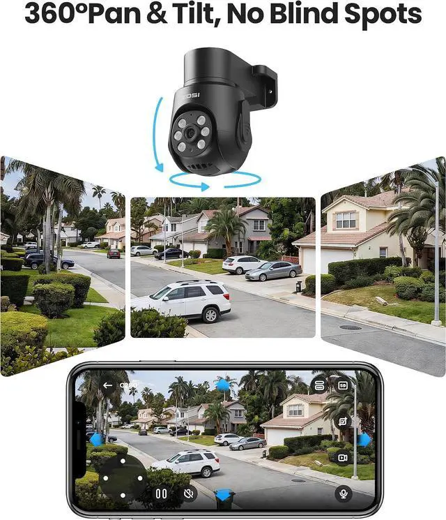 Alt view image 2 of 7 - ZOSI 1080P Home Security Camera System Outdoor Indoor, 8CH 5MP-Lite CCTV DVR, 4 x 1080P Pan Tilt Weatherproof Surveillance Camera, AI Human Vehicle Detect, Night Vision, Audio Recording, No Hard Drive