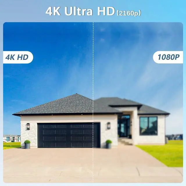 Alt view image 3 of 7 - 2-Way Audio & 4K Ultra HD Outdoor Wired Security Camera System, Wired Cameras for Home Security, POE Video Surveillance Systems
