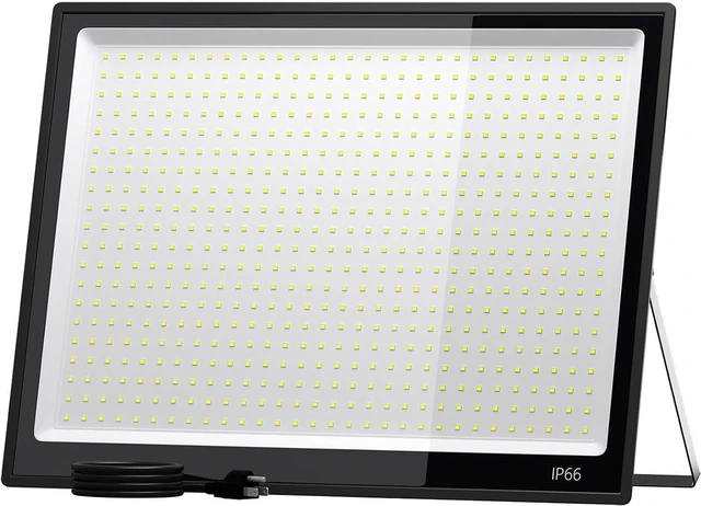 Main image of XXBSAZ 500W LED Flood Lights Outdoor, 50000LM, 6500K Daylight, AC85-277V, IP66 Waterproof Super Bright Stadium Lights, White, Commercial Exterior Lighting for Backyard, Sports Court, Arena, Parking