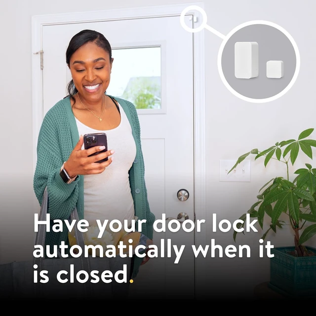Alt view image 4 of 7 - Bluetooth Door Sensor for Smart Lock, Remote Open/Closed Notifications, Electronic Door Lock Accessory, White