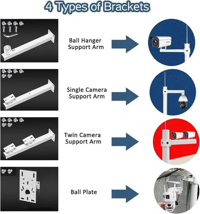 Alt view image 5 of 7 - Heavy-Duty Outdoor Security Camera Pole, 19.6ft Metal Surveillance Stake with Lightning Rod & Mounting Bracket, Industrial Monitoring Solution for Enhanced Safety