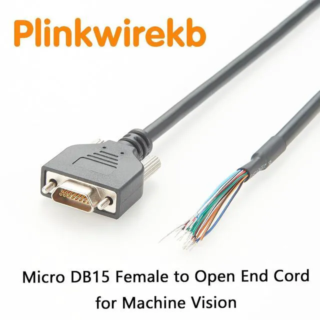 Alt view image 4 of 5 - Micro-D 15 Pin Pigtail Cable Industrial Camera GPIO I/O Trigger Cable Compatible with 834229018, Basler 2200000467 (1.8M/5.9FT)