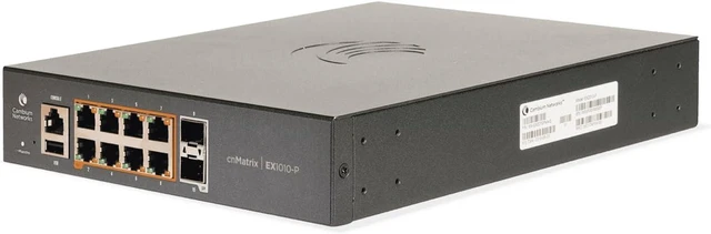 Main image of Cambium Networks - MX-EX1010PXA-0 - Cambium Networks cnMatrix EX1010-P Ethernet Switch - 8 Ports - Manageable - 2 Layer