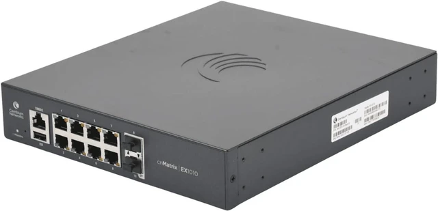 Alt view image 4 of 7 - Cambium Networks - MX-EX1010PXA-0 - Cambium Networks cnMatrix EX1010-P Ethernet Switch - 8 Ports - Manageable - 2 Layer
