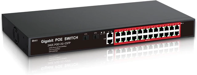 Main image of STEAMEMO 24-Port Managed Gigabit PoE+ Switch