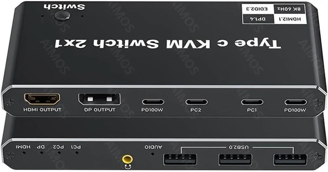 Main image of INF 2 in 1 USB-C KVM Switch with 8K@60Hz 4K@120Hz Output for Windows 11/10/8/7/Vista/XP, Mac OS X 10.9, Thunderbolt 3 Thunderbolt 4 Compatible