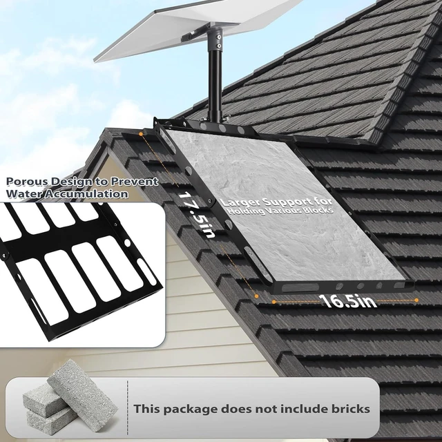 Alt view image 3 of 6 - Gen 3 Starlink Roof Mount, Starlink Roof Ridge Mount for Starlink Standard 4/4X/Gen 3, Adjustable Angle Starlink Mounting Kit, No Drilling Required