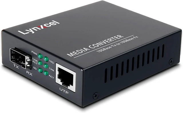 Main image of 10G Fiber Media Converter, 10GbE SFP to Ethernet Copper Converter